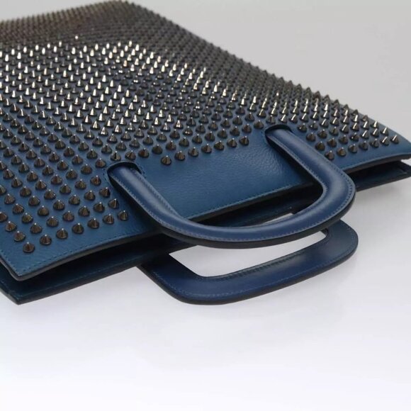 Christian Louboutin Hand Bag Leather Blue Auth - Picture 11 of 16
